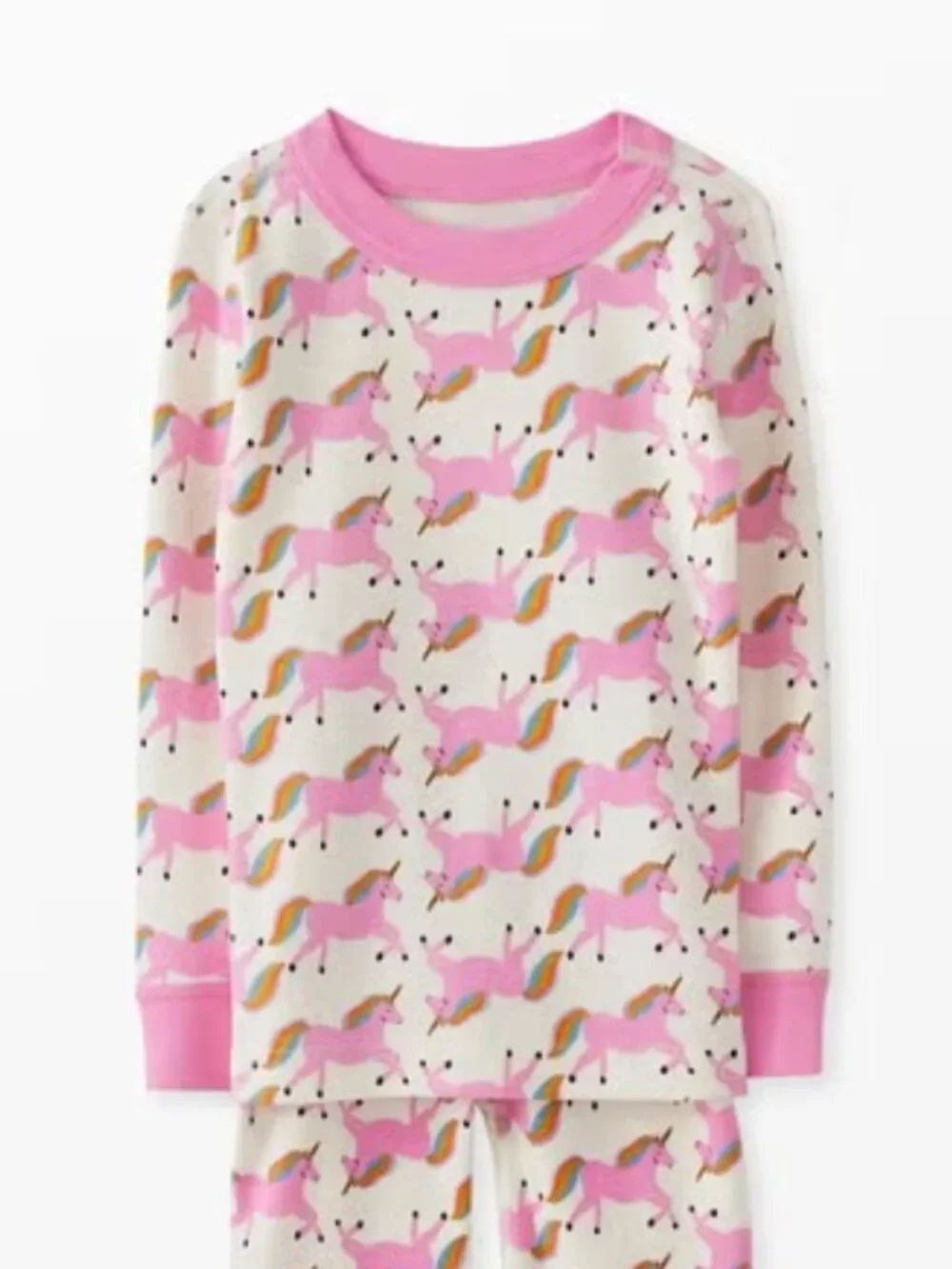 Hanna Andersson Pajama Top Size 5 Pink Unicorn Print